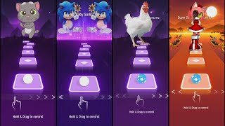 Talking Tom vs Baby Amy Rose Vs Chicken song Vs  Amy exe - Tiles Hop EDM Rush screenshot 3