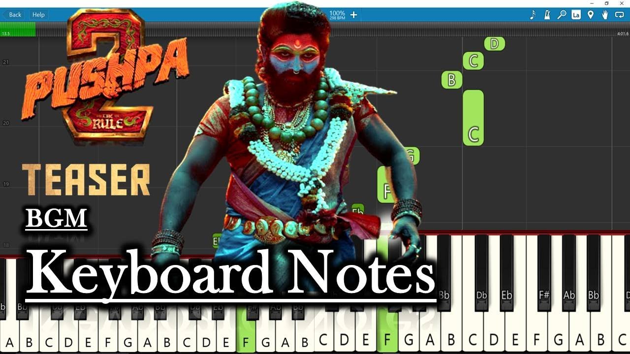 Pushpa 2 Teaser BGM Keyboard Notes | Devi Sri Prasad | Allu Arjun | Sukumar | Pushpa 2 - The Rule