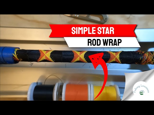 Simple star rod wrap - 2 color star rod wrap - Rod Wrapping Tutorial 