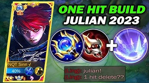 JULIAN ONE HIT BUILD 2023 | BEST BUILD & EMBLEM | GAMEPLAY JULIAN MLBB