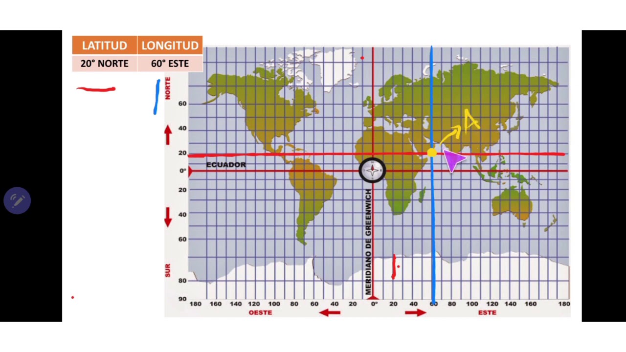 Quinto AÑo GeografÍa Coordenadas Geográficas Tema Y Ejercicio