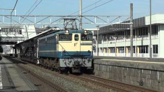 JR貨物 大物車 シキ611B1回送 EF65-1122 (8862レ 回9-2)③ 刈谷駅通過