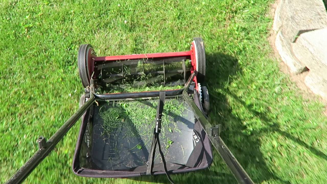 Mowing Lawn With A Craftsman Reel Mower You Mowing Lawn With A Craftsman Reel Mower