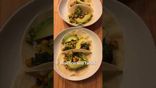 A Healthy Veggie Wrap Recipe: Buffalo Broccoli & Chickpea Tahini