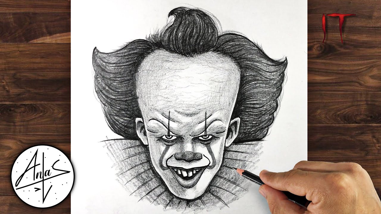 IT: How to Draw PENNYWISE, Step by Step