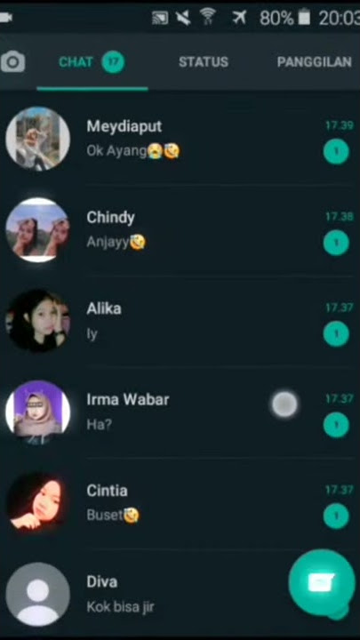 PRESET STORY WA 30 DETIK VERSI CHAT WA | KALAU KAMU GABUT CHAT AKU SAJA😅😅