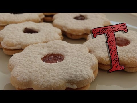 Strawberry Jam Sandwich Cookies | Butter Cookies with Nutella