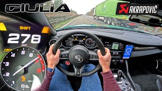 Alfa Romeo Giulia QV *AKRAPOVIC* is INSANE on NO LIMIT AUTOBAHN