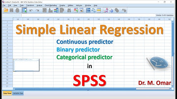 Simple Linear regression continuous binary categorical predictor in SPSS