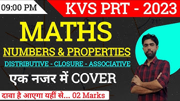 KVS/STET/DSSSB || MATHS [ NUMBERS - PROPERTIES ]  P - 2 || BY SATYAM SIR || SATYAM CLASSES