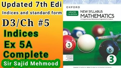 D3 math|Ch 5|Ex 5A|complete|New Updated 7th Edition|New Oxford Mathematics 3|Sir Sajid Mehmood