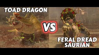 Who Will Win? Toad Dragon or Feral Dread Saurian in Warhammer Total War 3!