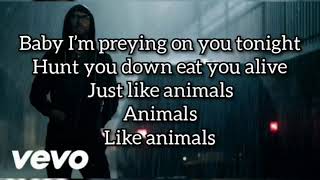 Animals |Maroon 5| [Lyrics Video]