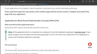 How to Apply for Work Permit Canada Online Step by Step with LMIA Full form filling