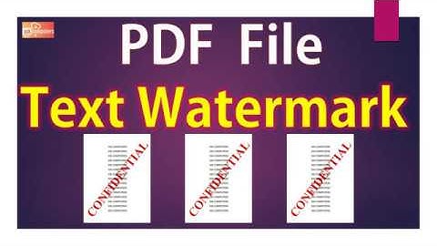 Add Text Watermark in PDF File | PDF | PDFill Software