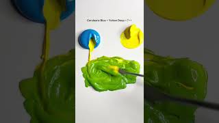 Ceruleans Blue + Yellow Deep = ? 👀✨ | Satisfying Color Mixing