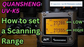 How to set a scanning range on Quansheng UVK5 (Egzumer)