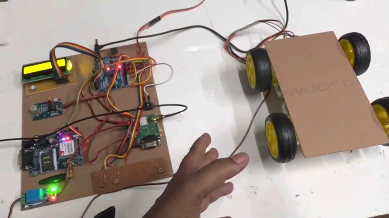 Vehicle Accident Prevention System Using GSM + GPS and Arduino Circuit Diagram