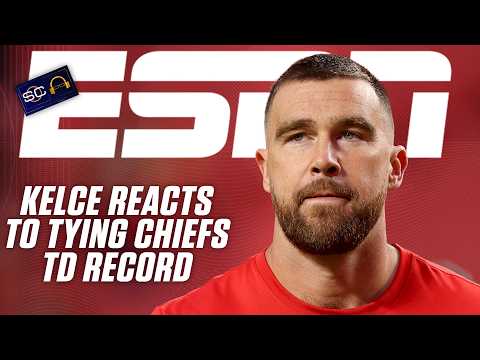 Travis Kelce reacts to scoring his 100th career REC TD & tying Chiefs record | SC with SVP