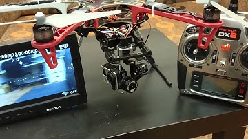 DJI F550 with DYS3 axis GoPro gimbal infinite yaw spinning tunning