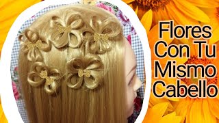 Decoracion con tu mismo cabello flores con tu mismo cabello facil y util