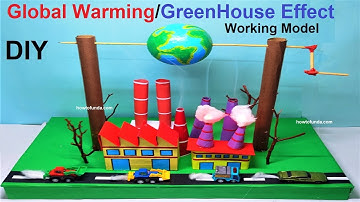 global warming and greenhouse effects working model - save earth - air pollution - diy | howtofunda