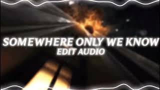 somewhere only we know - keane (edit audio)