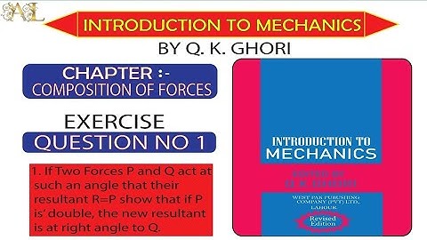Bsc Mechanic chapter 2 (composition of forces) Exercise Question 1
