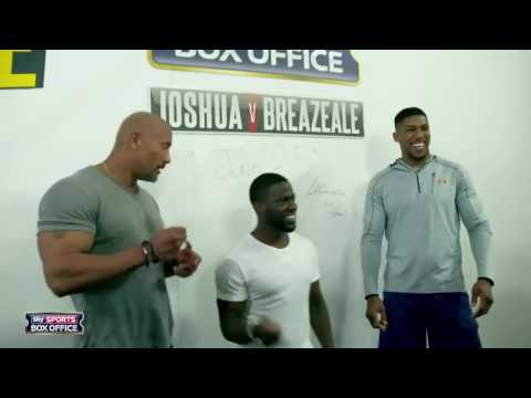 Anthony Joshua ,The Rock and Kevin Hart