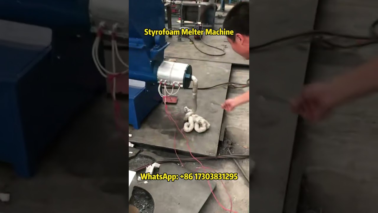 From Foam to Block: Amazing Styrofoam Melting Machine in Action!