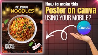 How to use canva on mobile #canva #canvadesign #poster #canvapro #graphicdesign #editor