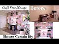 MIRROR & SHOWER CURTAIN CRAFT/ LOUNGE ROOM WITH CARDBOARD SEATING!!! ANOTHER GIVEAWAY!!!