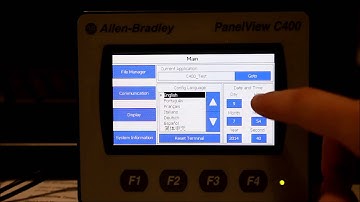 Change the Date and Time on an Allen-Bradley PanelView C400 HMI
