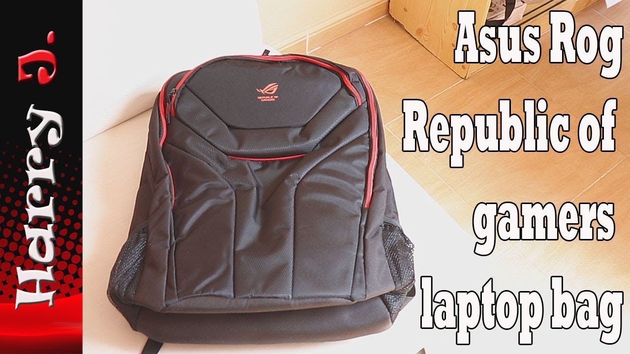 Asus republic of gamers laptop bag unpack & review - YouTube