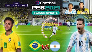 BRAZIL vs ARGENTINA PES 2021 WORLD CUP ELIMINATIONS! FUTEBOL CHALLENGES  Rikinho