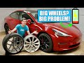 Why Big Wheels Are A Bad Idea On Electric Cars - Range Impact!