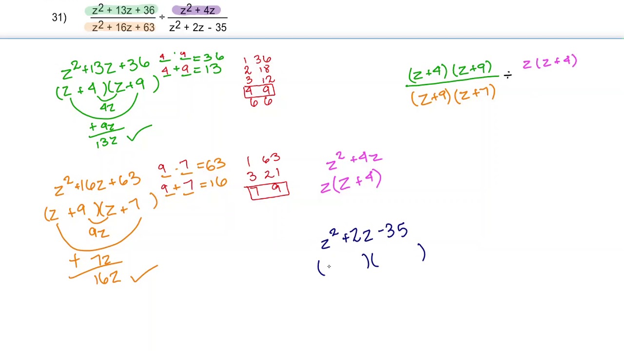 31) Perform the indicated operation and simplify. - YouTube