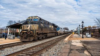 Norfolk Southern 7532 to the Rescue leads Amtrak P14129 into Alexandria & Trains of 2023!