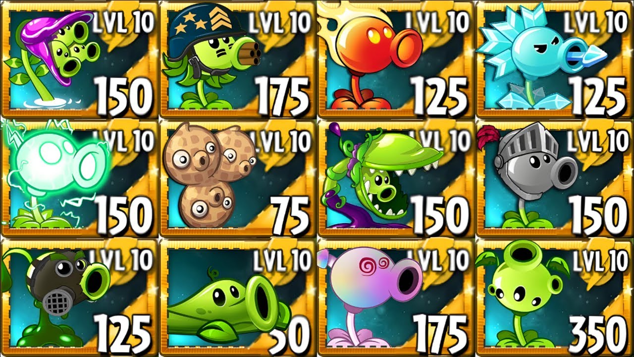 All PEA & PREMIUM Plants Power-Up! Vs PvZ 2 Zombies – Who Wins?