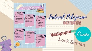 Cara Membuat Wallpaper Jadwal Pelajaran Aesthetic dengan Mudah di HP melalui Canva