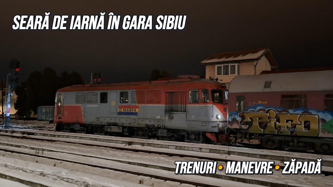 Trenurile serii prin zăpadă / Evening Trains through the Snow | Gara Sibiu / Sibiu Railway Station