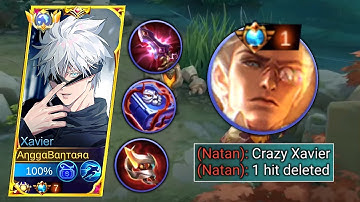 XAVIER BUILD 1 HIT DELETED META NATAN JUNGLER | XAVIER USER MUST TRY THIS BUILD & EMBLEM 2023