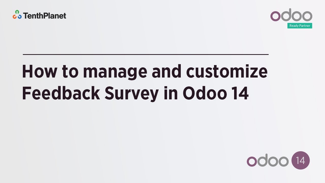 Odoo  Design Your Surveys