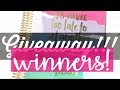 GIVEAWAY WINNERS!!!