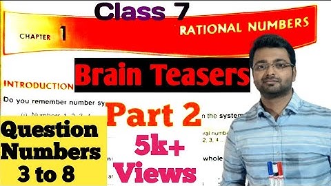 D.A.V. Math | Class VII | Ch-01 | Rational Numbers | Brain Teasers | Part 2 | By Art Of Mathematica