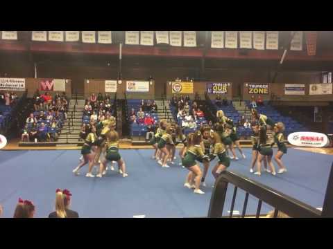 St Patrick High School Saints Cheer SSSAA 2017 - Thunder Bay ON