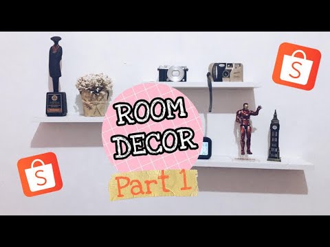 Shopee Room Decor Haul  Jam Digital Gantungan  Tas 