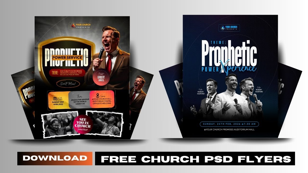 FREE PSD Church Flyer Files - Fully Editable | WORD: The Builder!