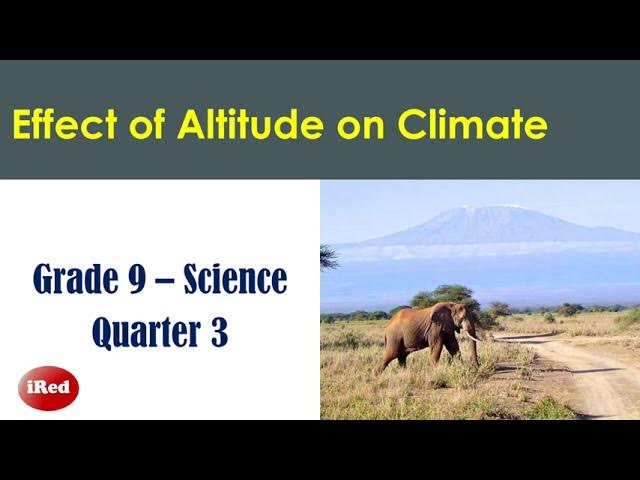 Outline Video Grade 9 Science Quarter 3 THE EFFECT OF ALTITUDE ON CLIMATE