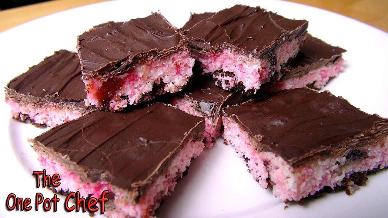 Cherry Ripe Chocolate Slice | One Pot Chef